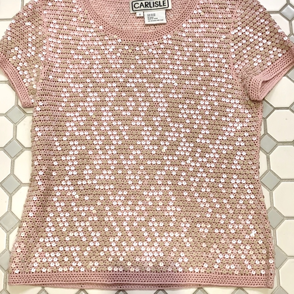 Baby Pink Sequin Top (S)